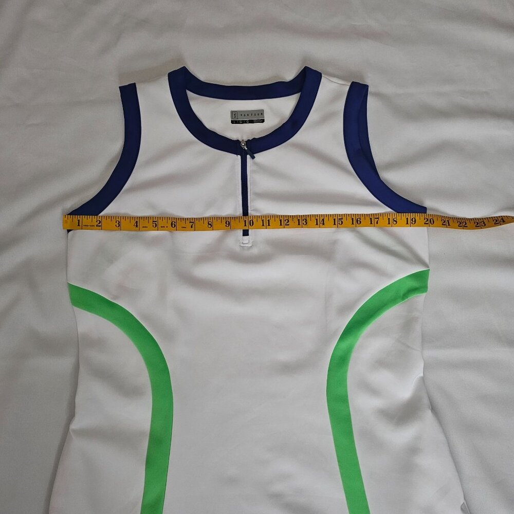 PGA TOUR Activewear Golf Color Block Sleeveless Flounce Dress Women's Size Large - Picture 6 of 9